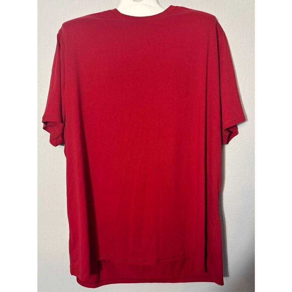 St John's Bay Shirt Mens 4XLT Tall Red Adaptive Hook And Loop Shoulder